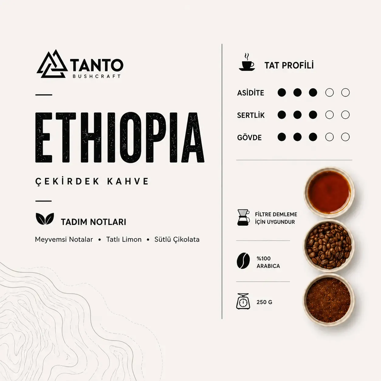 Ethiopia Çekirdek Kahve